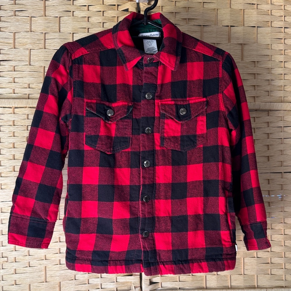 Tommy Bahama Red and Black Checkered Jacket